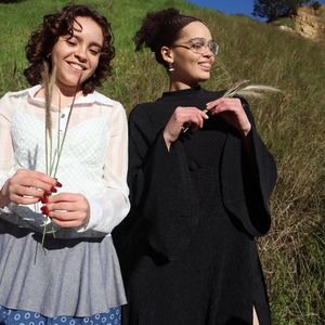 Handmade black bat wing dress